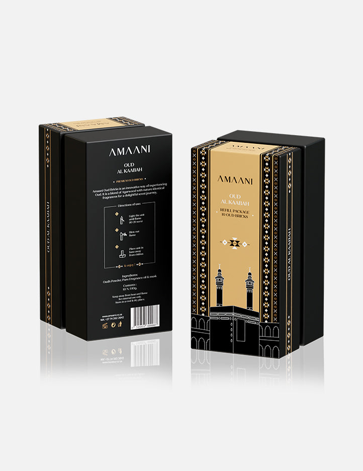 Oud Al Kaabah scented oud bricks by Amaani, around 30 minute burn time per brick