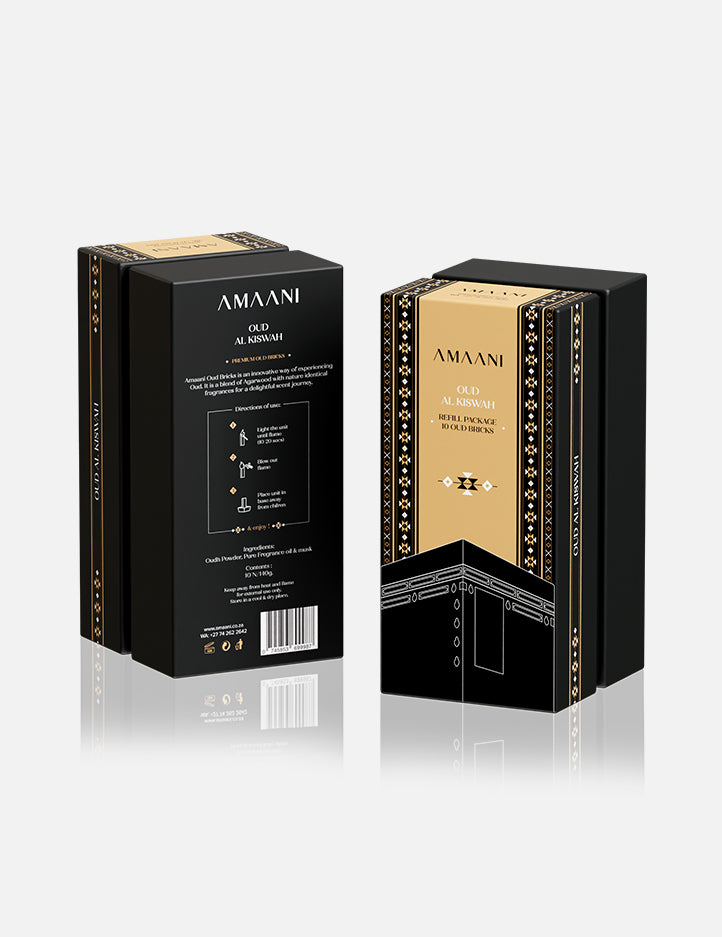 Oud Al Kiswah scented oud bricks by Amaani, around 30 minute burn time per brick