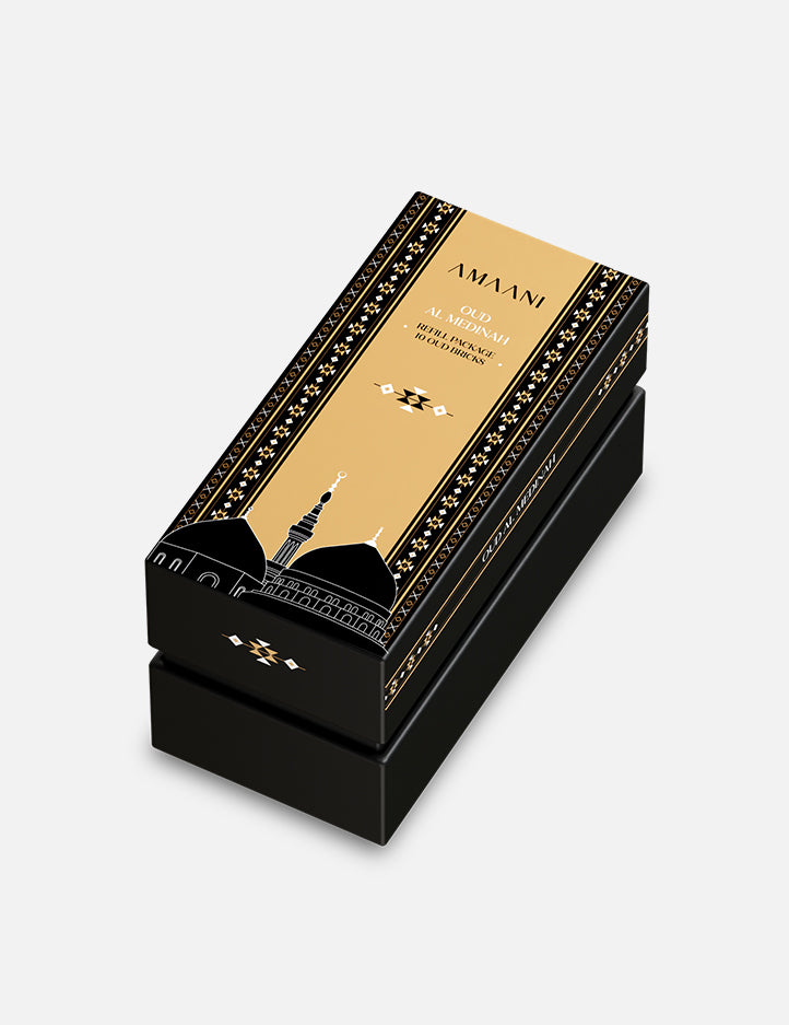 Amaani Oud Al Medinah refill bricks with rare eastern spices and sensual amber