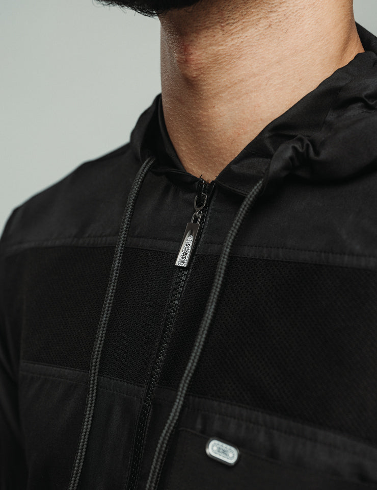 Amaani Drift Hoody Thobe, black colourway - relaxed fit urban men's thobe, South Africa