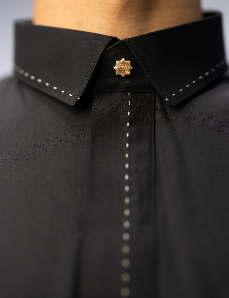 Amaani Iconic Thobe with signature buttons at collar, cuff and top pocket, men's thobe South Africa