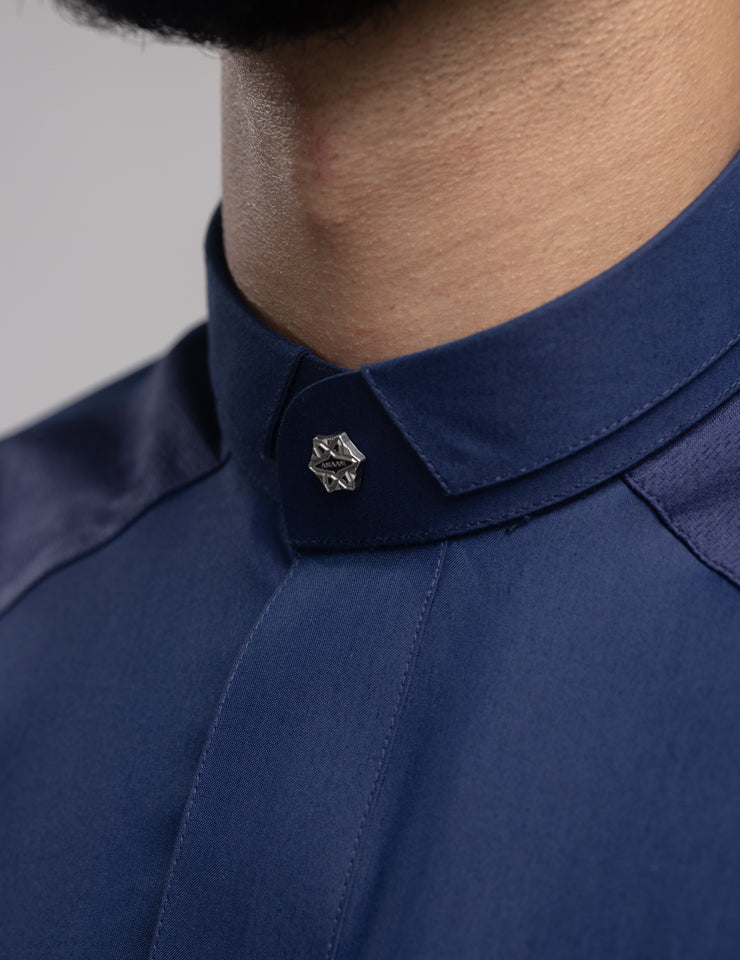 Amaani Stark Thobe, navy colourway - sharp modern silhouette with signature buttons, South Africa