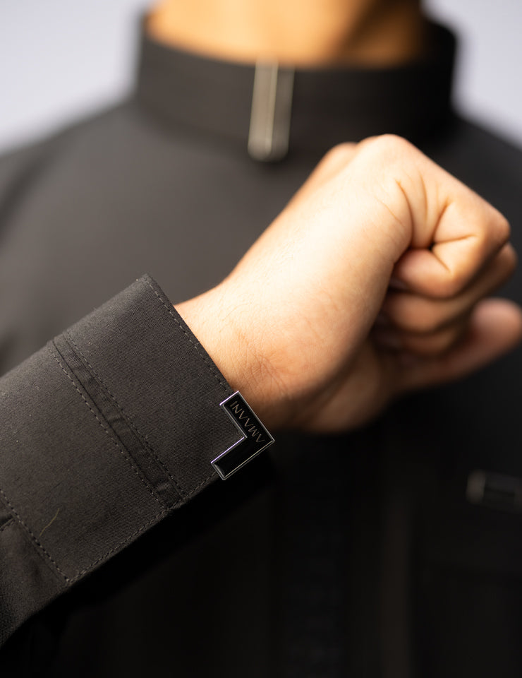 Black Sultan Thobe by Amaani, understated premium men's thobe for Nikah and Eid, South Africa