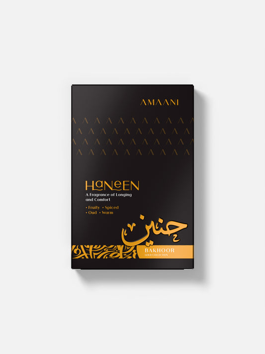 Amaani Haneen Bakhoor Gold Collection 15g gift box