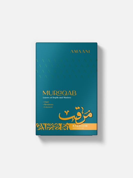 Amaani Muraqab Bakhoor Gold Collection 15g gift box