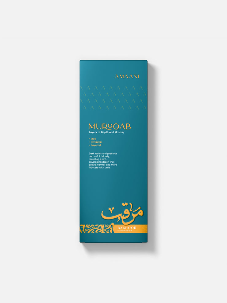 Amaani Muraqab Bakhoor Gold Collection 30g gift box