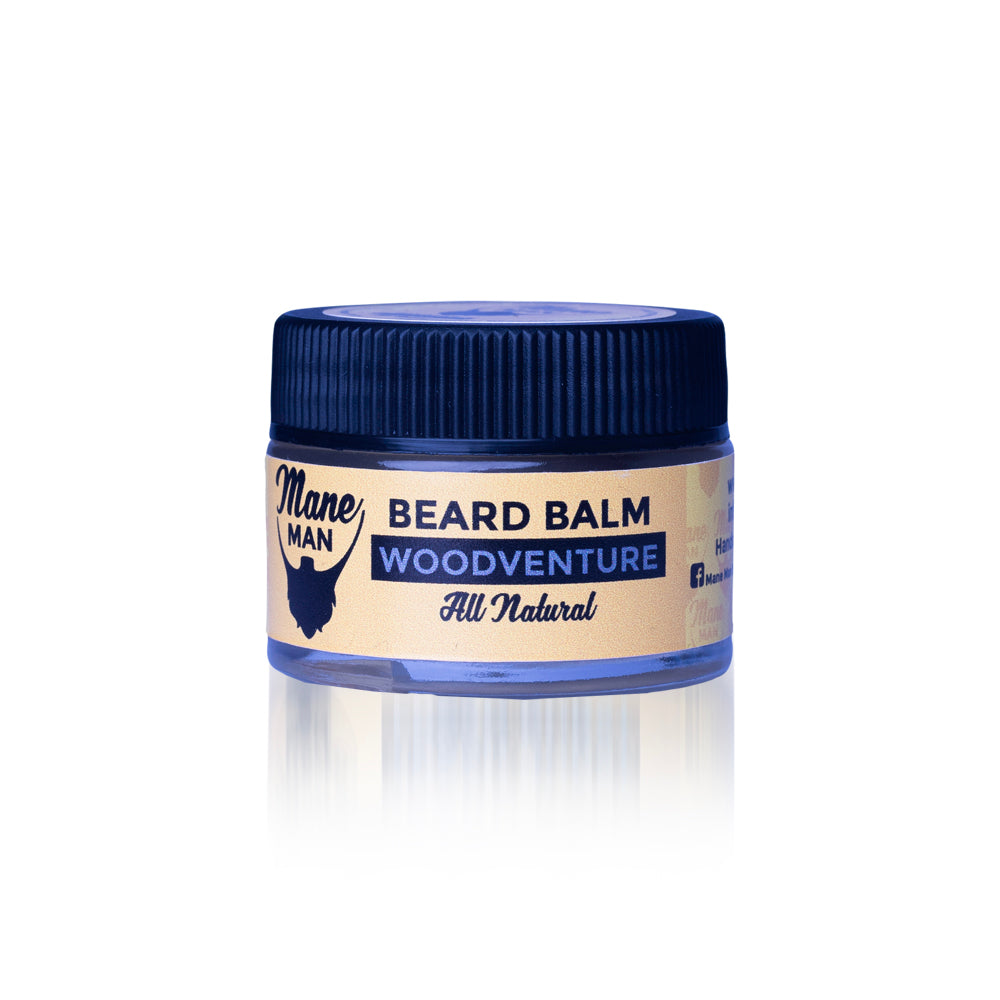 Mane Man Woodventure beard balm 30g, sandalwood and cedarwood scented beard balm for men