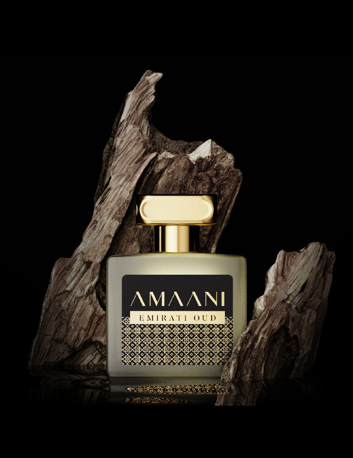 Emirati Oud 50ml perfume by Amaani, sandalwood, cardamom and amber in the blend