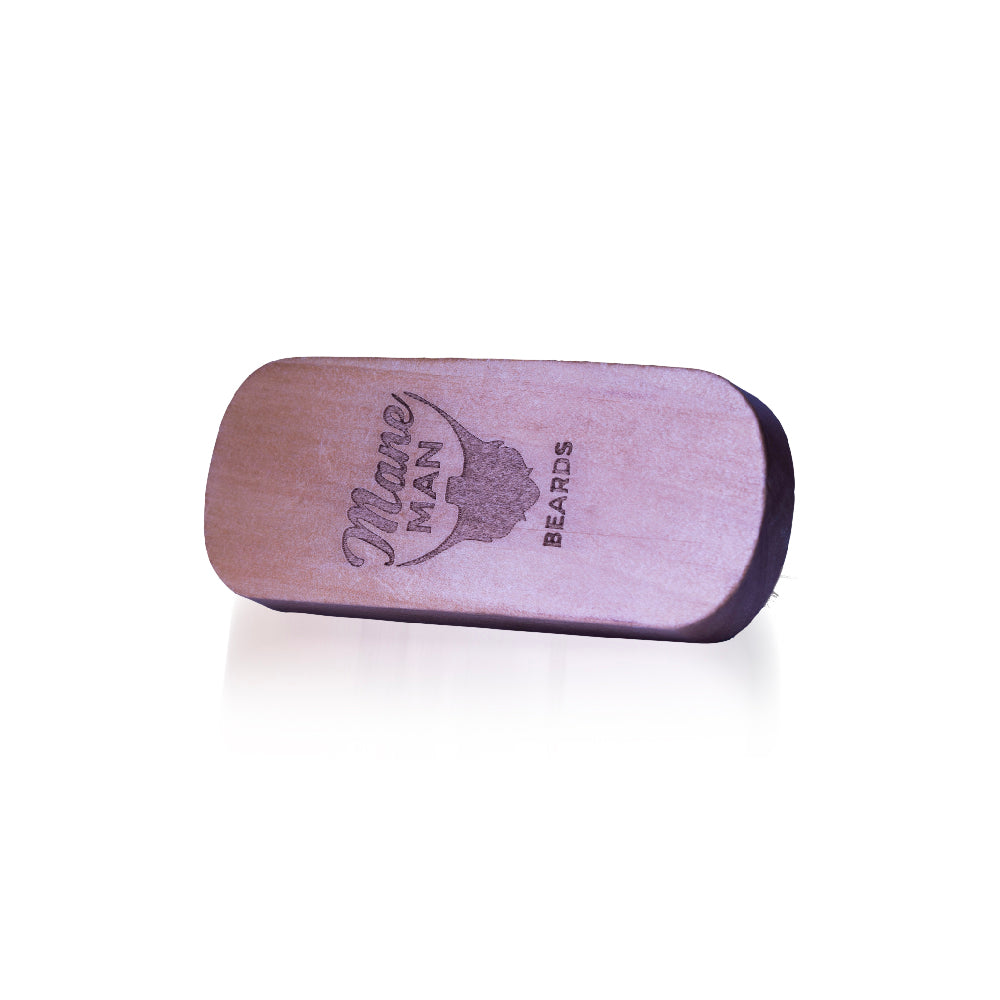 Mane Man Beard Brush with natural horse hair bristles, a pocket-sized men's grooming brush