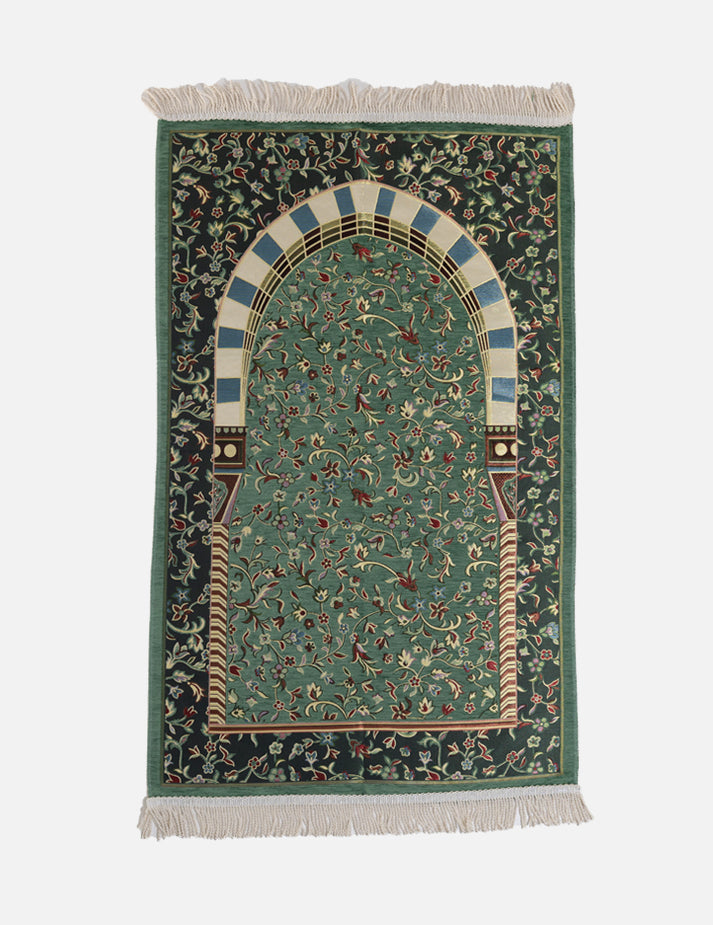 Al Rawda Musallah Green | Premium Prayer Mat SA | Amaani